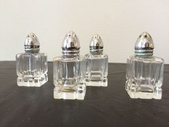 Crystal salt and pepper shakers
