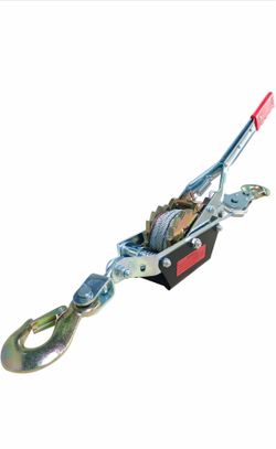 Come Along Winch - 4400 lbs/2T Pulling Capacity,12ft Steel Cable,2 Hooks,Dual Gear Power Puller,Automotive Hoist Cable Puller for Vehicle Rescue,Const