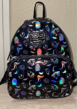 Disney Parks Loungefly Nightmare Before Christmas Holographic Mini Backpack