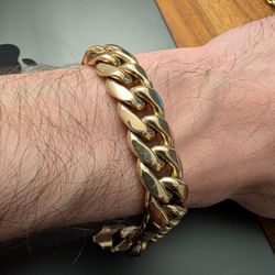 Big Cuban Bracelet, Real 14k, 13mm, 40g