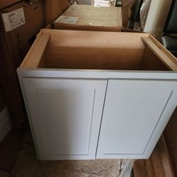 Vanity Sink Base Cabinet 30x21x31½ Gray For Bathroom 