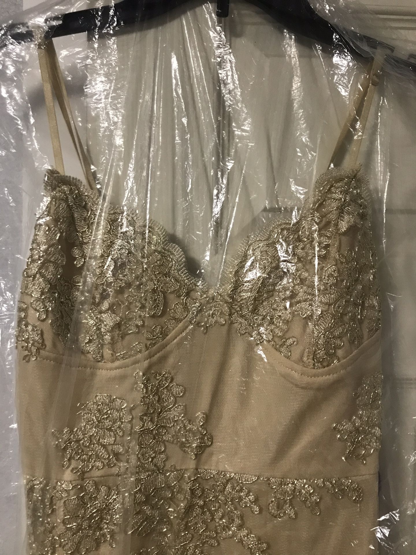 Windsor - Anastasia Gold Lace Formal dress