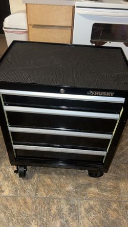 26.5 in. W x 18 in. D Standard Duty 4-Drawer Rolling Tool Cabinet in Gloss Black