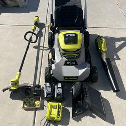 Ryobi Electric Lawn Care Set