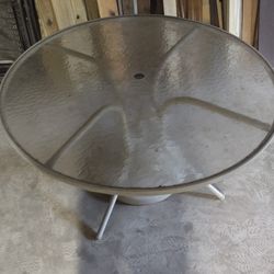 Glass Patio Table With Stand