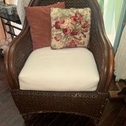Pier one import, wicker patio chair