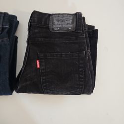 511 Levis Black Washed Size7 Boys