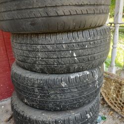 Four Tires On Rims 