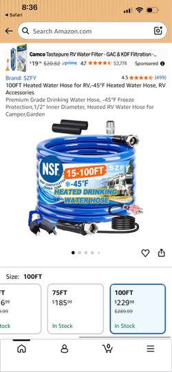 100ft heated hose