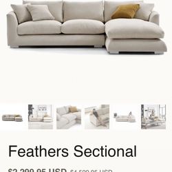 Valyou feathers Sectional Couch