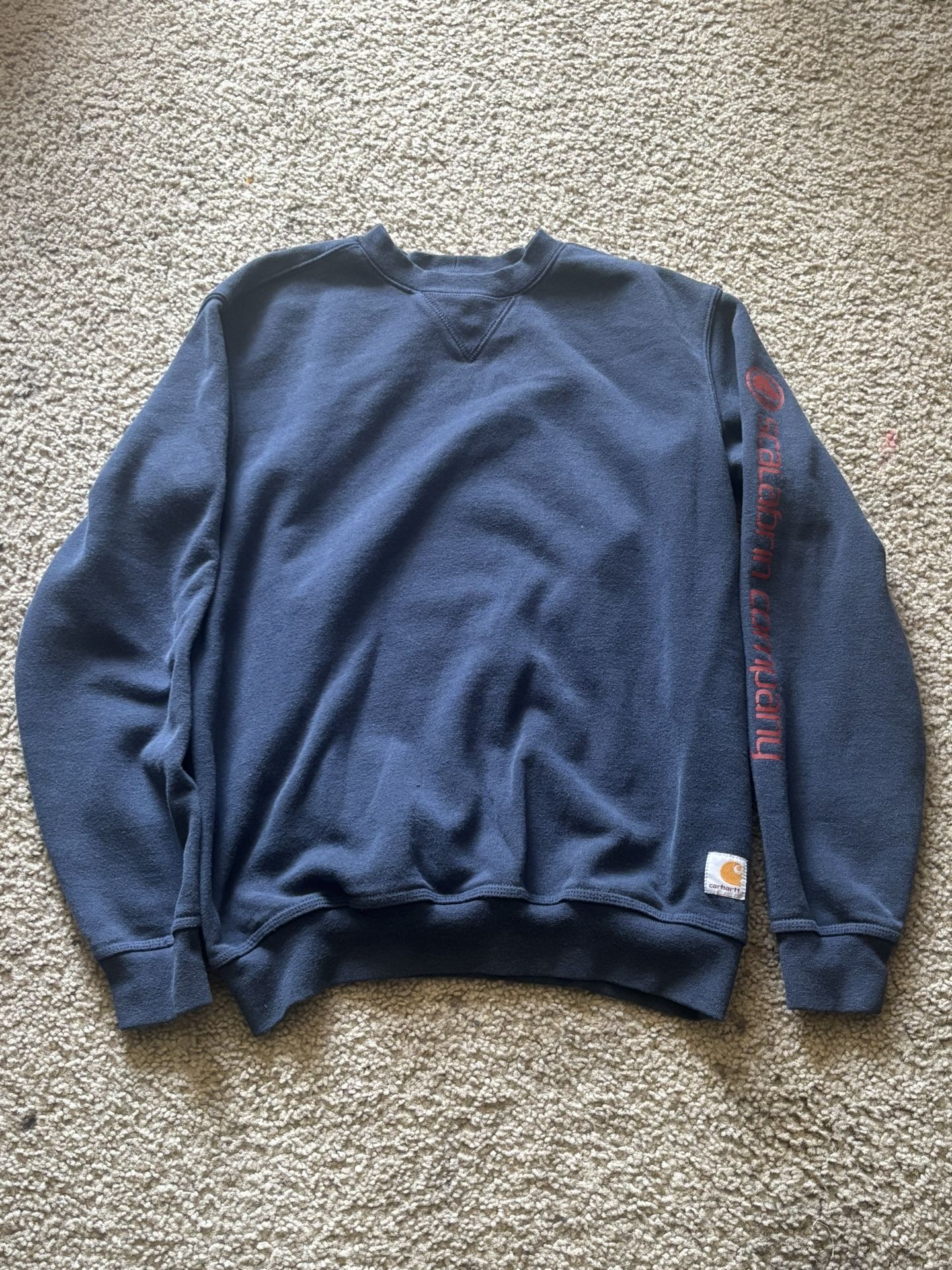 Navy Blue Carhartt Long Sleeve Sweatshirt