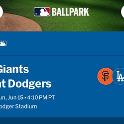 Dodger Tickets 6/15
