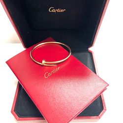 AUTHENTIC  CARTIER 18 Gold JUSTE UN CLOU BRACELET, SMALL MODEL