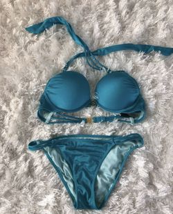 Victoria Secret strappy push up top and strappy bottom