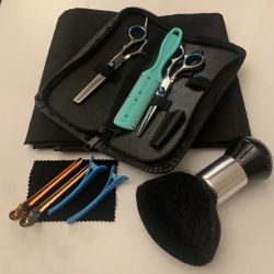 Brand New Hair Cut Kit Barber Kit Scissor Clipper Comb Clips Cover Cloth Cape Cleaning Brush 