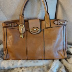 Fossil Leather Satchel