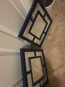 Mirrors 2 wall Mirrors 17inch x 17inch dark blue