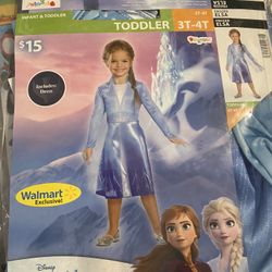 New Frozen Elsa Costume 3-4T 