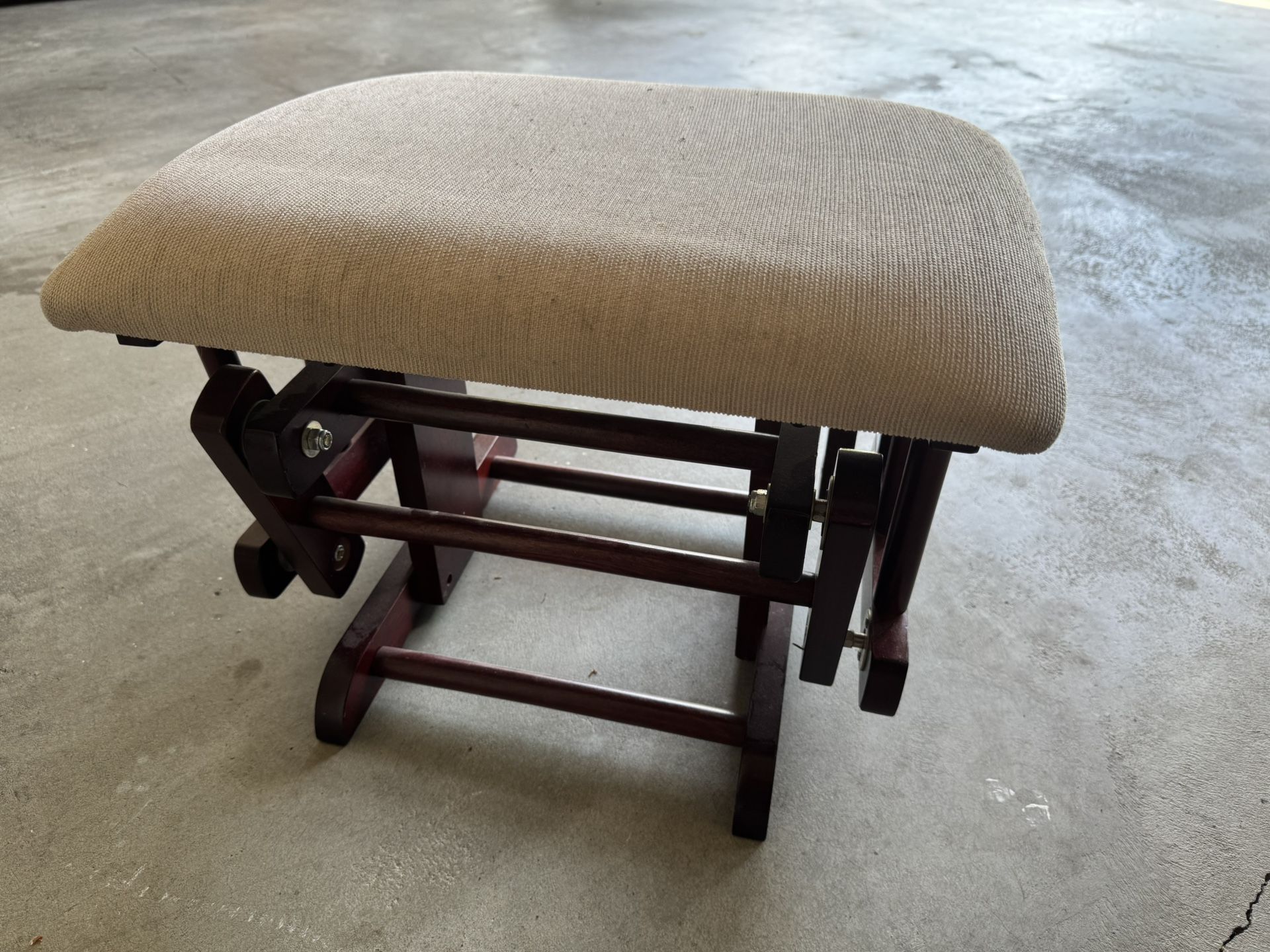 Wooden Ottoman Glider Footstool
