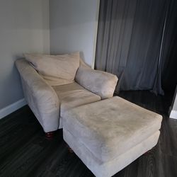 Armchair and ottoman set