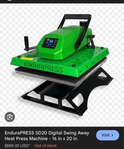 EnduraPRESS SD20 Digital Swing Away Heat Press Machine - 16 in x 20 in with a vinyl role