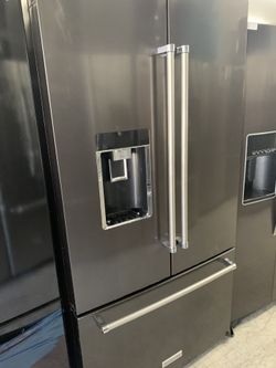 Kitchen aid French door dark stainless