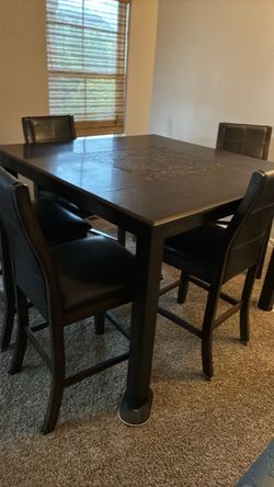Counter Height Dining Table with 6 Chairs
