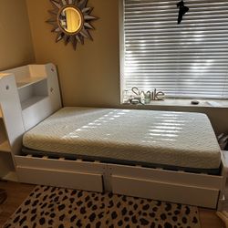 Kids Twin Bed, Mattress, And Bunkie Board