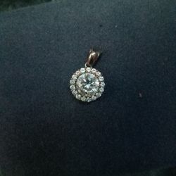 Sterling Silver "PENDANT" CZ.  925