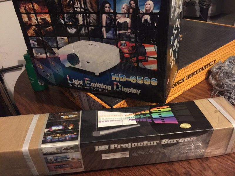 3D optics projector HD 6500 LED with HD projector screen
