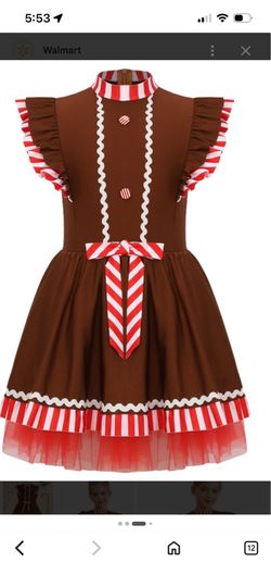 Us kids girls ginger bread Man outfitted cookie skirts.size 6 years old