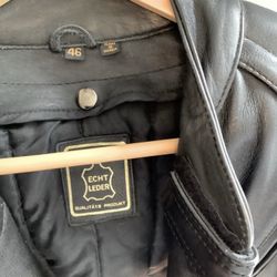 ECHT Leder size 46 (XXL) motorcycle leather jacket with liner $150