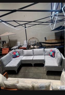 New assembled set of 6pс outdoor set in Grey (throw pillows, not included)