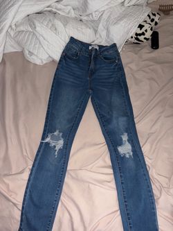 Wax Jeans High-Rise Distressed Skinny Jeans