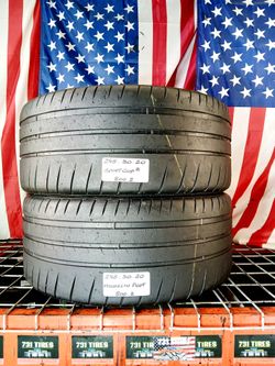 ✅ 2 Used Tires 245/30ZR20 MICHELIN PILOT SPORT CUP2 ULTRA HIGH PERFORMANCE DRAG RACING TYRES 245 30 20
