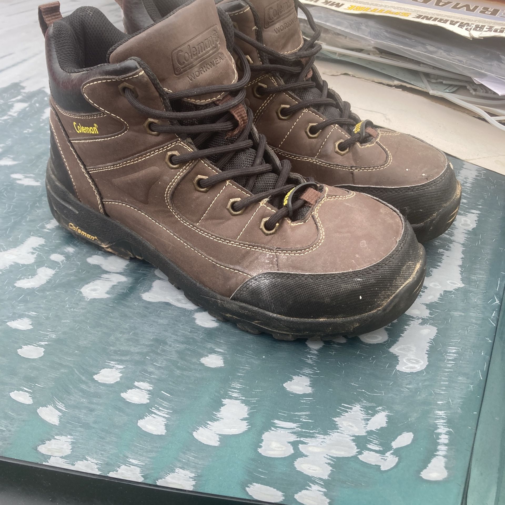 Coleman Steel Tow Work Boots (size 8.5)