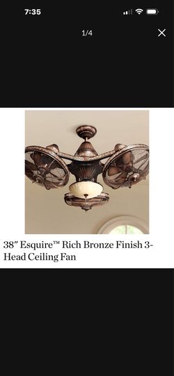 HUGE 3 headed ceiling fan & light