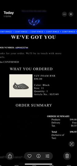Yeezy Foam Runnner Carbon New Unworn SZ 11 Price is firm, cash only