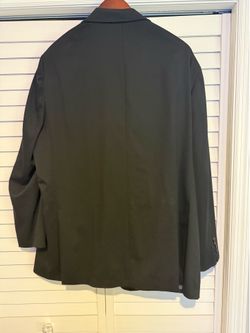 Hart Schaffner Marx Black Suit 52L Jacket 46W Pant