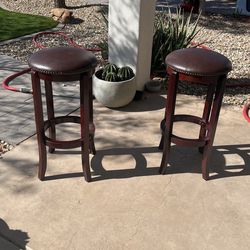 Leather Barstool Chairs 🪑 (READ DESCRIPTION)