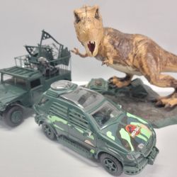 1997 Jurassic Park Original Models T-Rex Humvee Mercedes