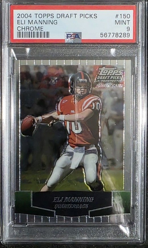 2004 Topps Chrome Draft Picks Eli Manning PSA 9