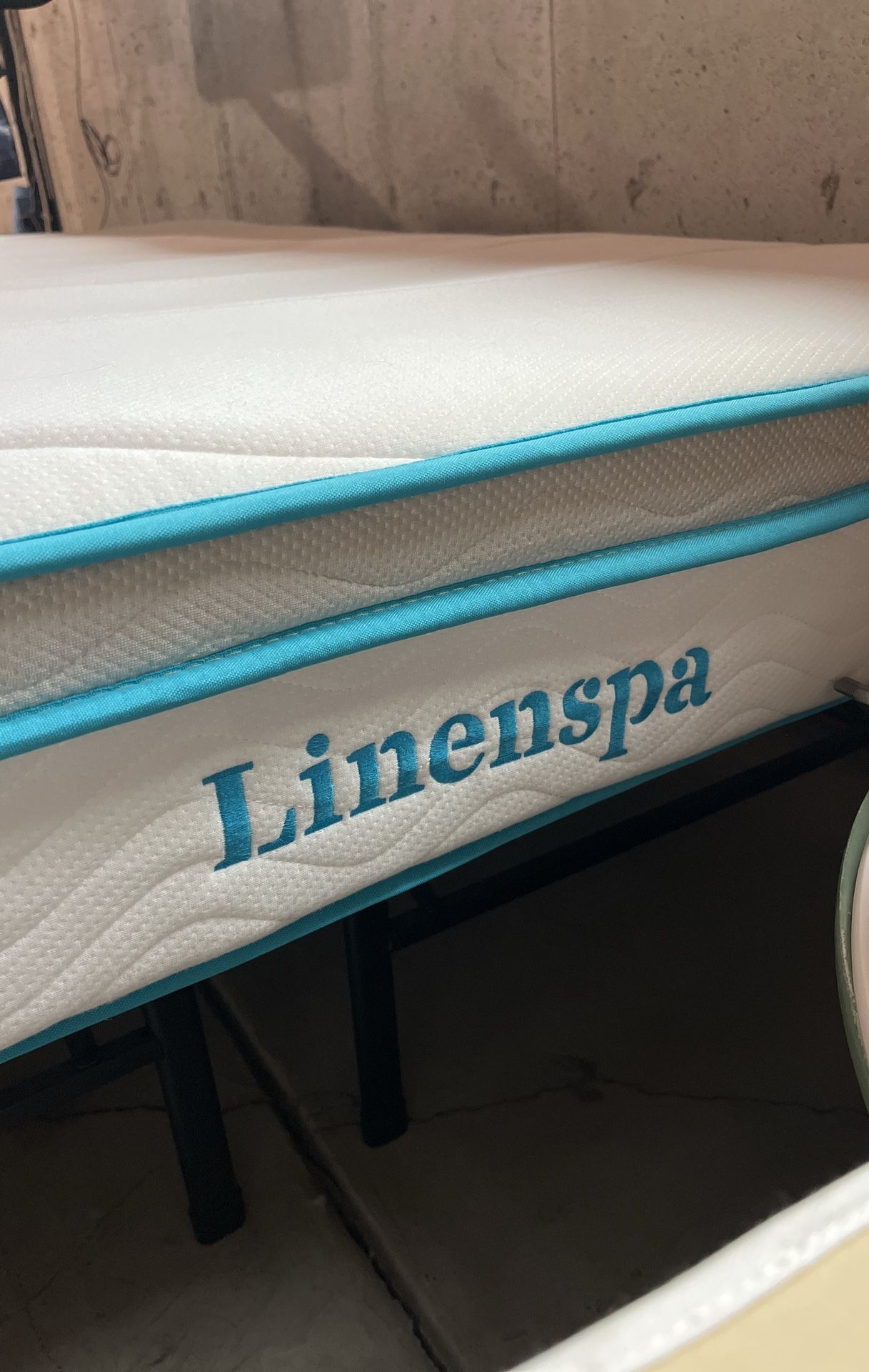 Linenspa Full Mattress With Memory Foam Topper And Bed Frame
