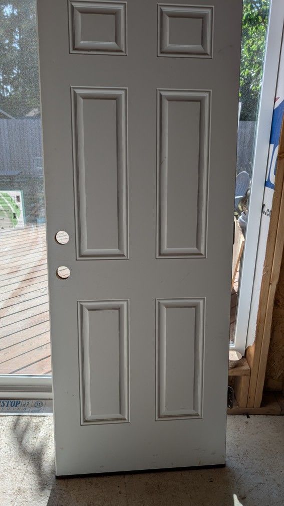 Steel Exterior Door-30"×80", Right Hand Inswing w/Frame