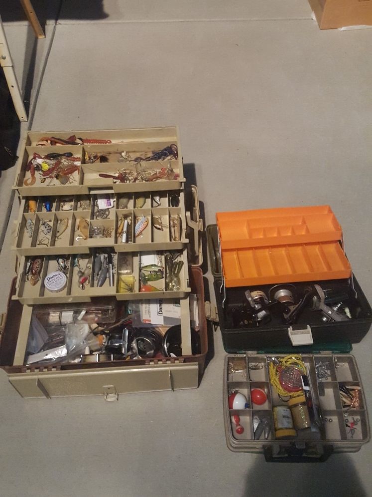 Fishing gear ,reels, hooks, lures, lot