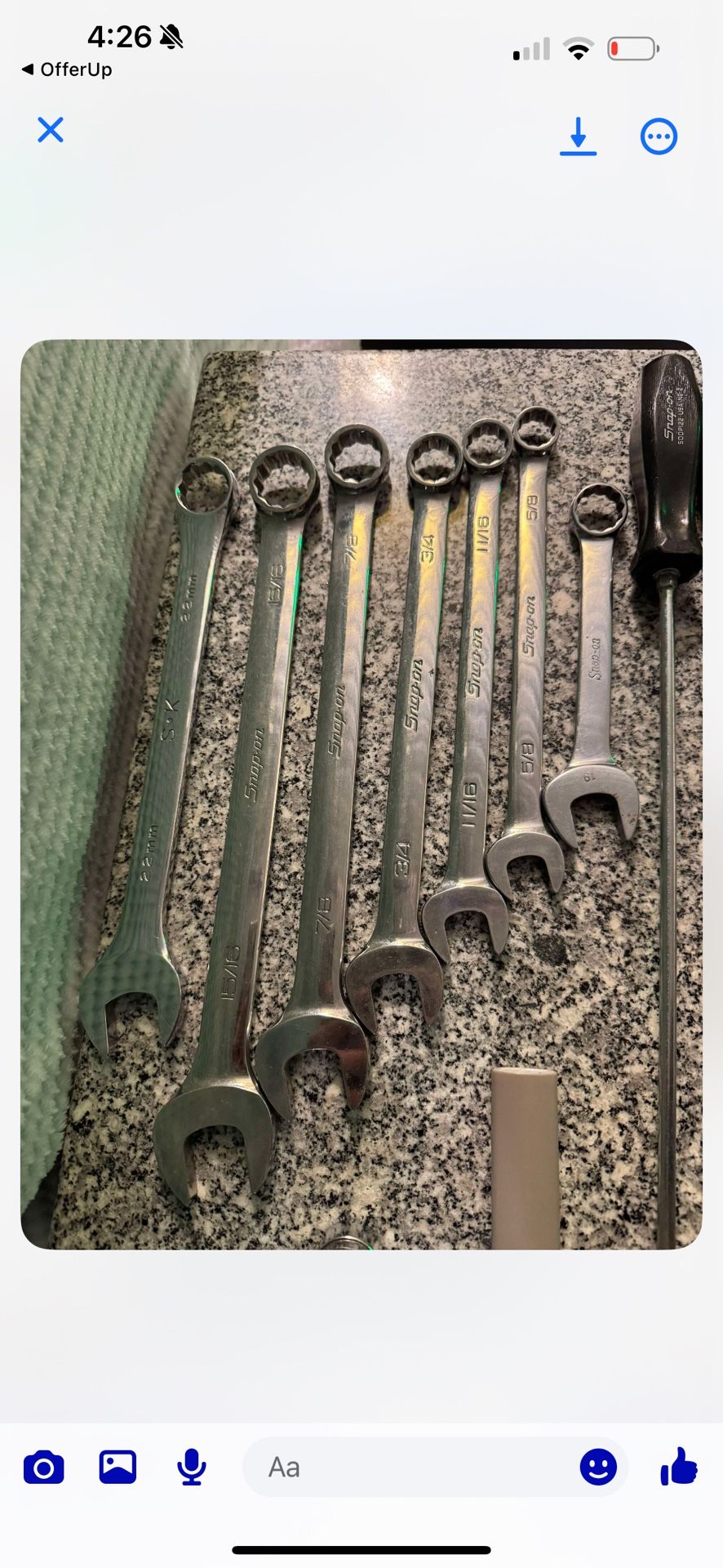 Snap on SAE wrenches And Screwdriver Set