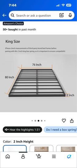 King Bed frame - metal