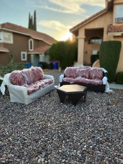 Outdoor Patio Sofa Set with Coffee Table