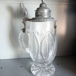 Vintage  Stunning  Crystal10” Stein