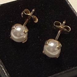 solid 14k pearl earrings jewelry 